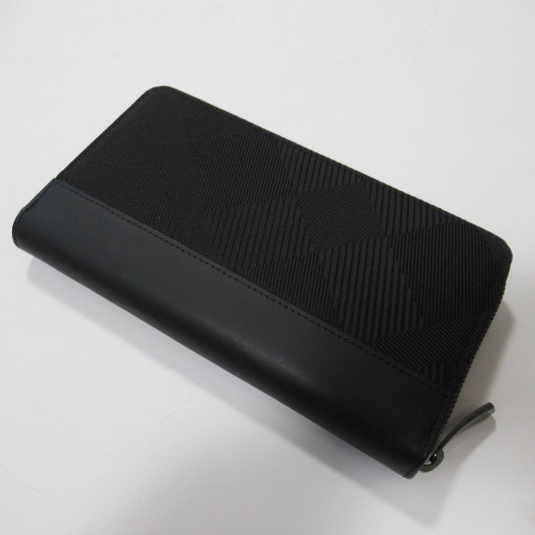 ブラックレーベルクレストブリッジブラック ラウンドジップウォレット / 長財布