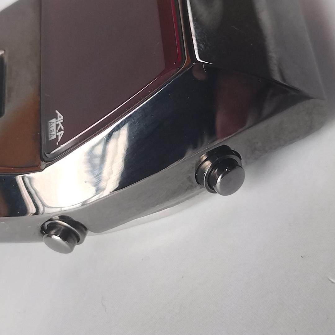 【電池新品】SEIKO AKA ALBA 腕時計 デジタル ガンメタ 極美品