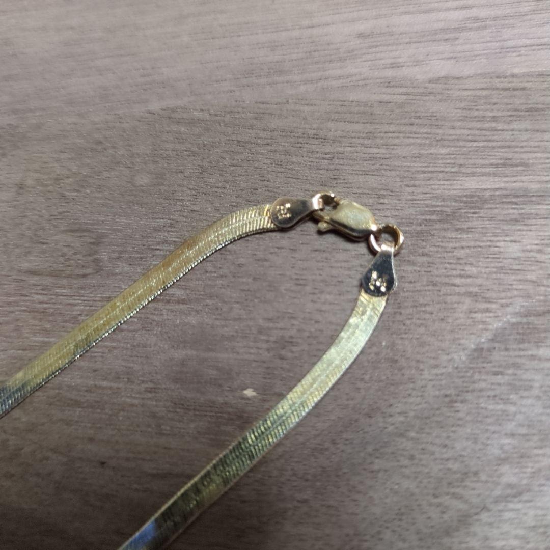 シルバーネックレス 925 フラットスネークチェーン 約51cm