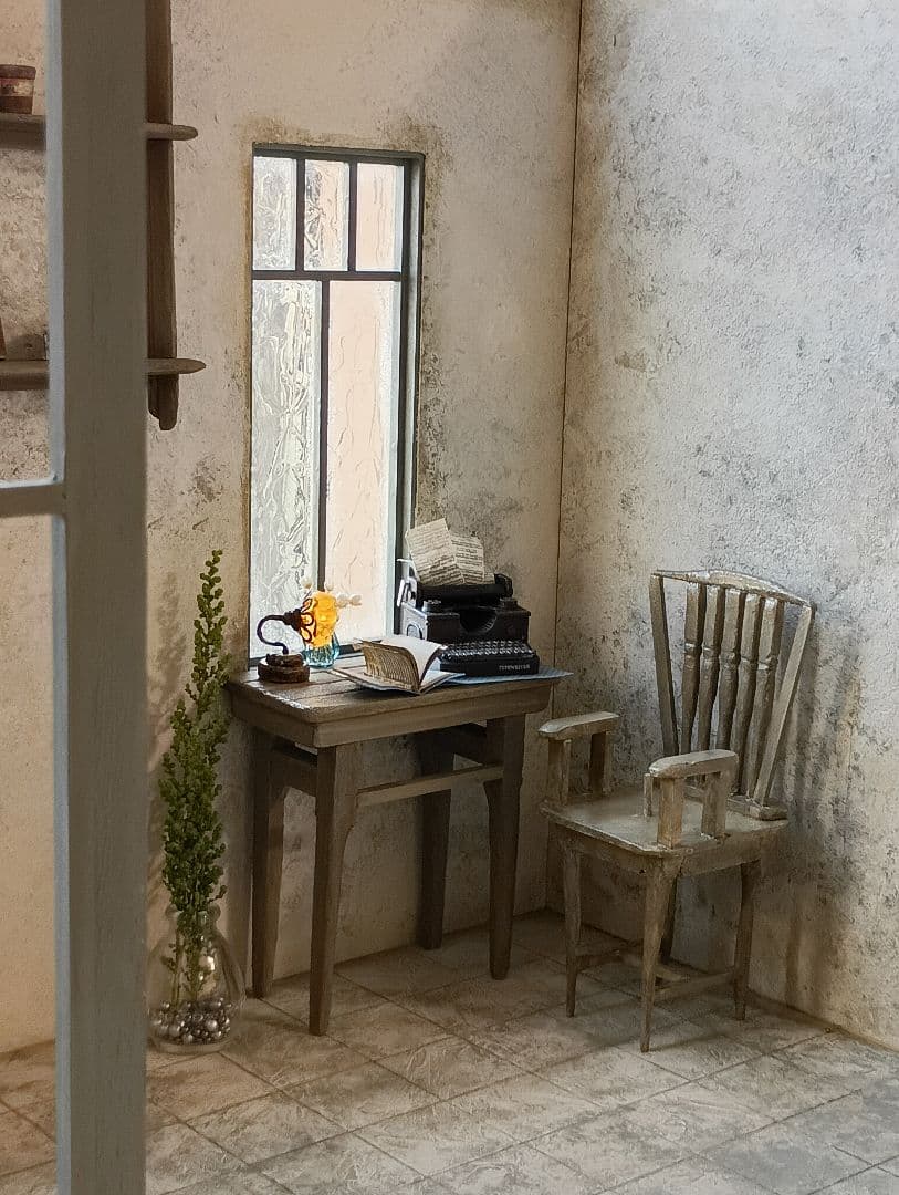 NO.101　木製 ドールハウス　背景ボード