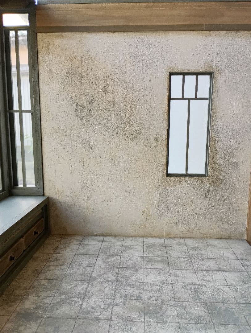 NO.101　木製 ドールハウス　背景ボード