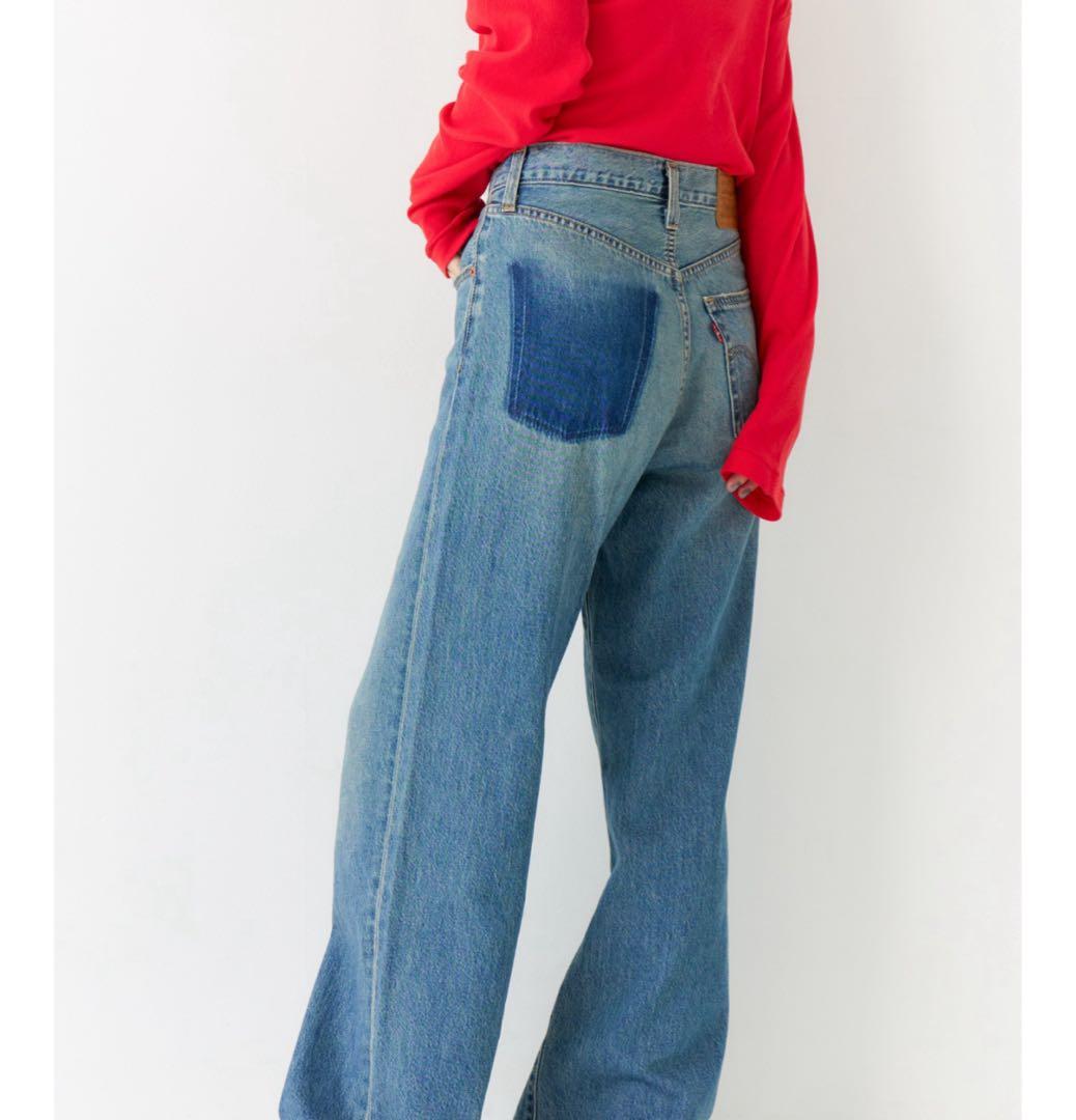 Ungrid Levi's別注RIBCAGE ＷIDE LEGデニム24インチ