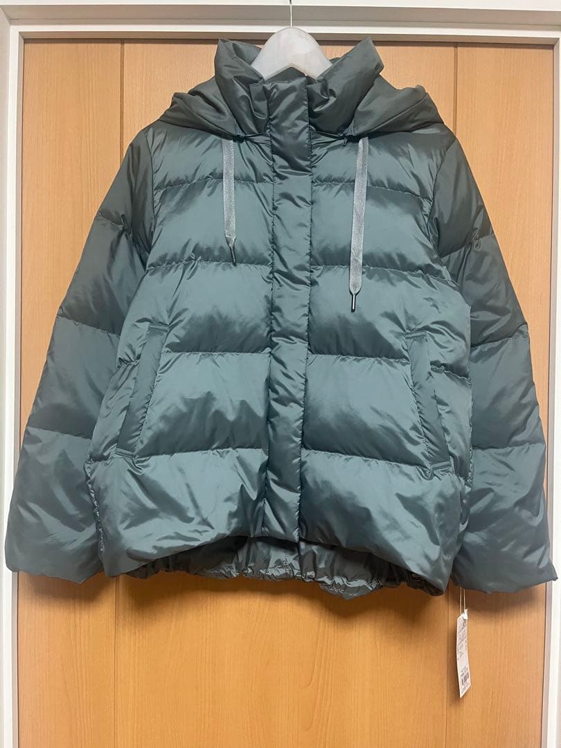 23区新品洗える/撥水加工シレータフタ コンパクト ダウンコート 32