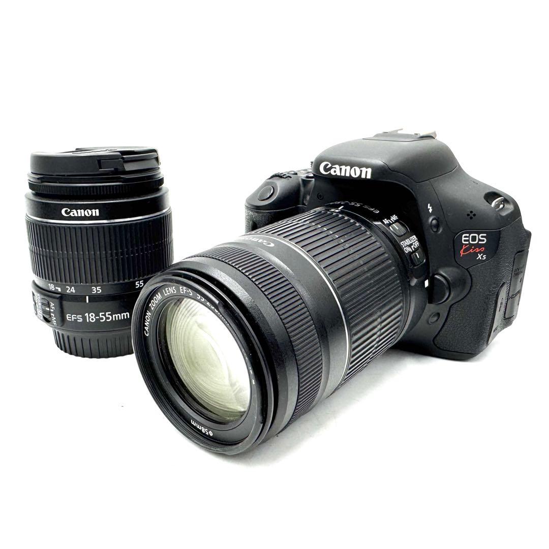 美品 CANON キャノン EOS Kiss X5 超望遠ダブルズームキット