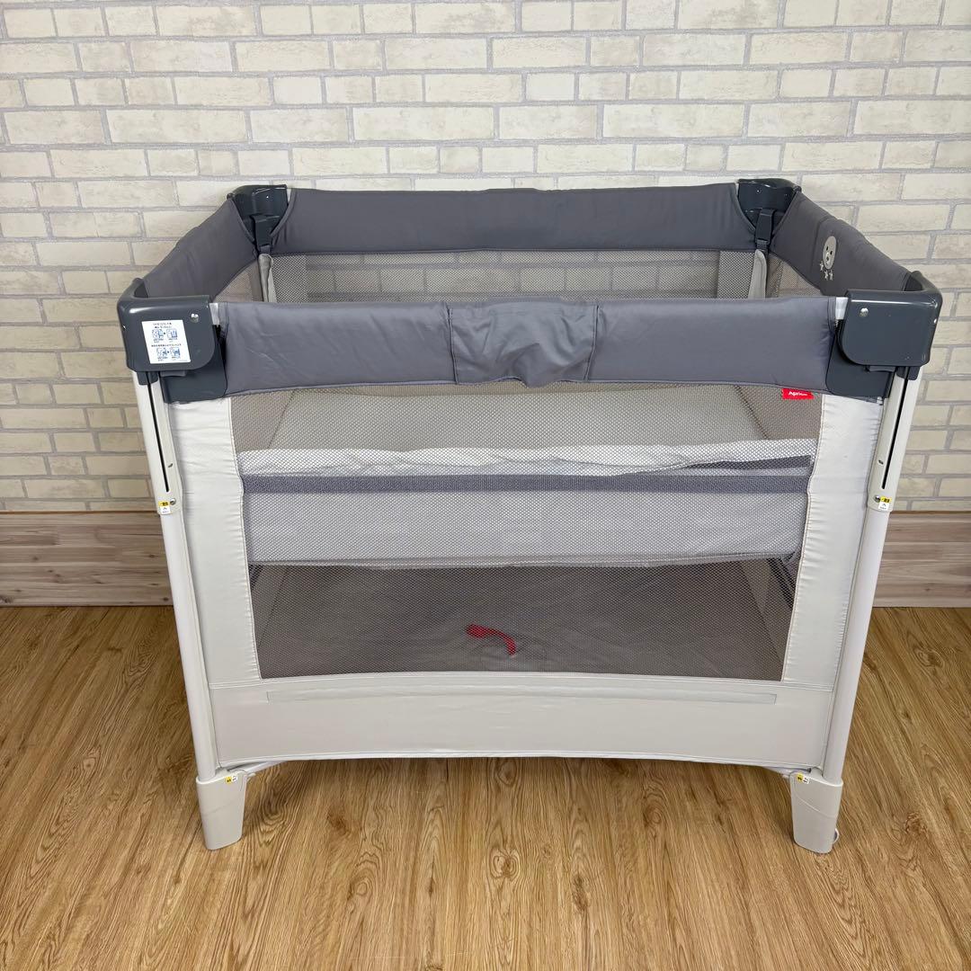 アップリカ　ココネルエアーAB グレーベア　ベビーベッド