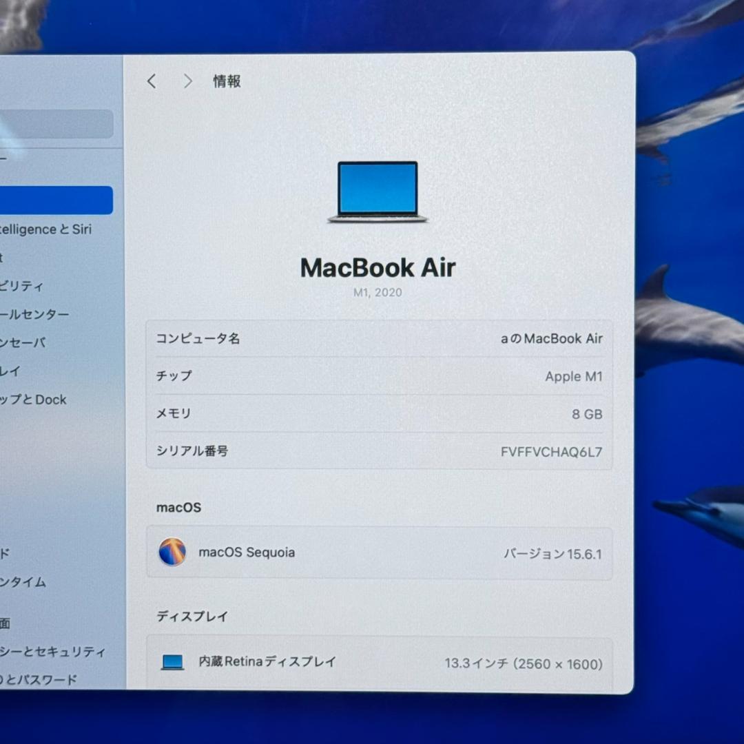 MacBook本体 P237 MacBookAir M1 8GB 256GB 13inch