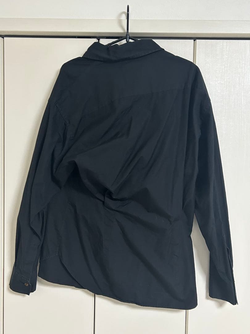 激レア ヴィヴィアンマン アシンメトリーシャツ 48 ブラック デカポケ オーブ