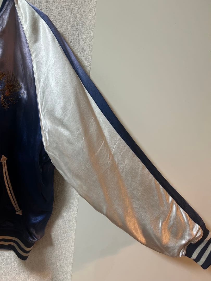 Schott スカジャン L ネイビー/シルバー