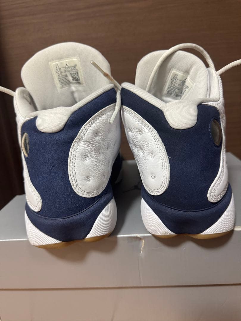 靴 Jordan 13 Retro White and Midnight Navy\"
