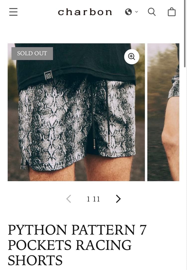 ウォーキング・ランニングウェア PYTHON PATTERN 7 POCKETS RACING SHORTS