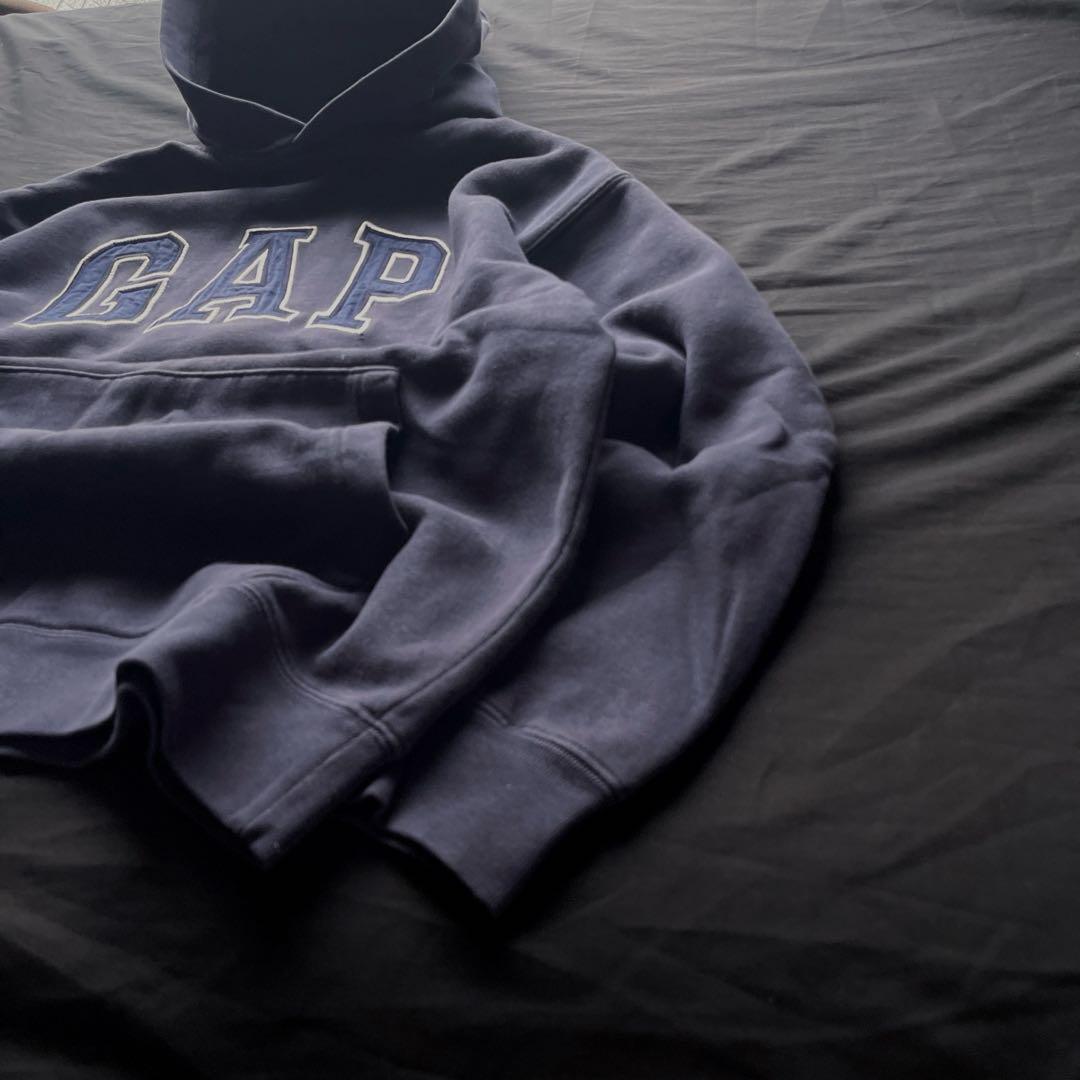 90's ~ OLD GAP パーカー　ネイビー　鬼フェード　XXL y2k
