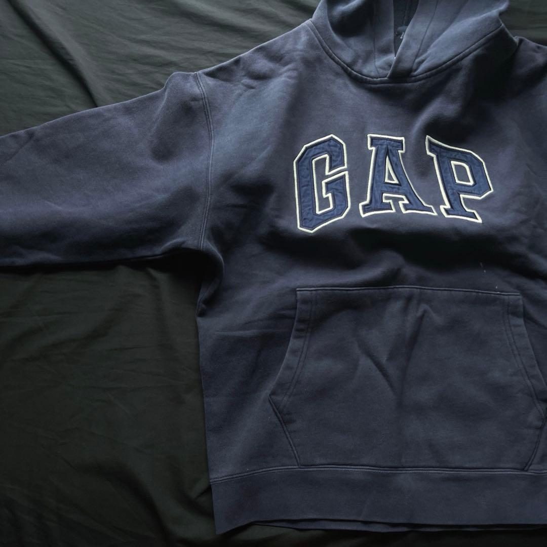 90's ~ OLD GAP パーカー　ネイビー　鬼フェード　XXL y2k