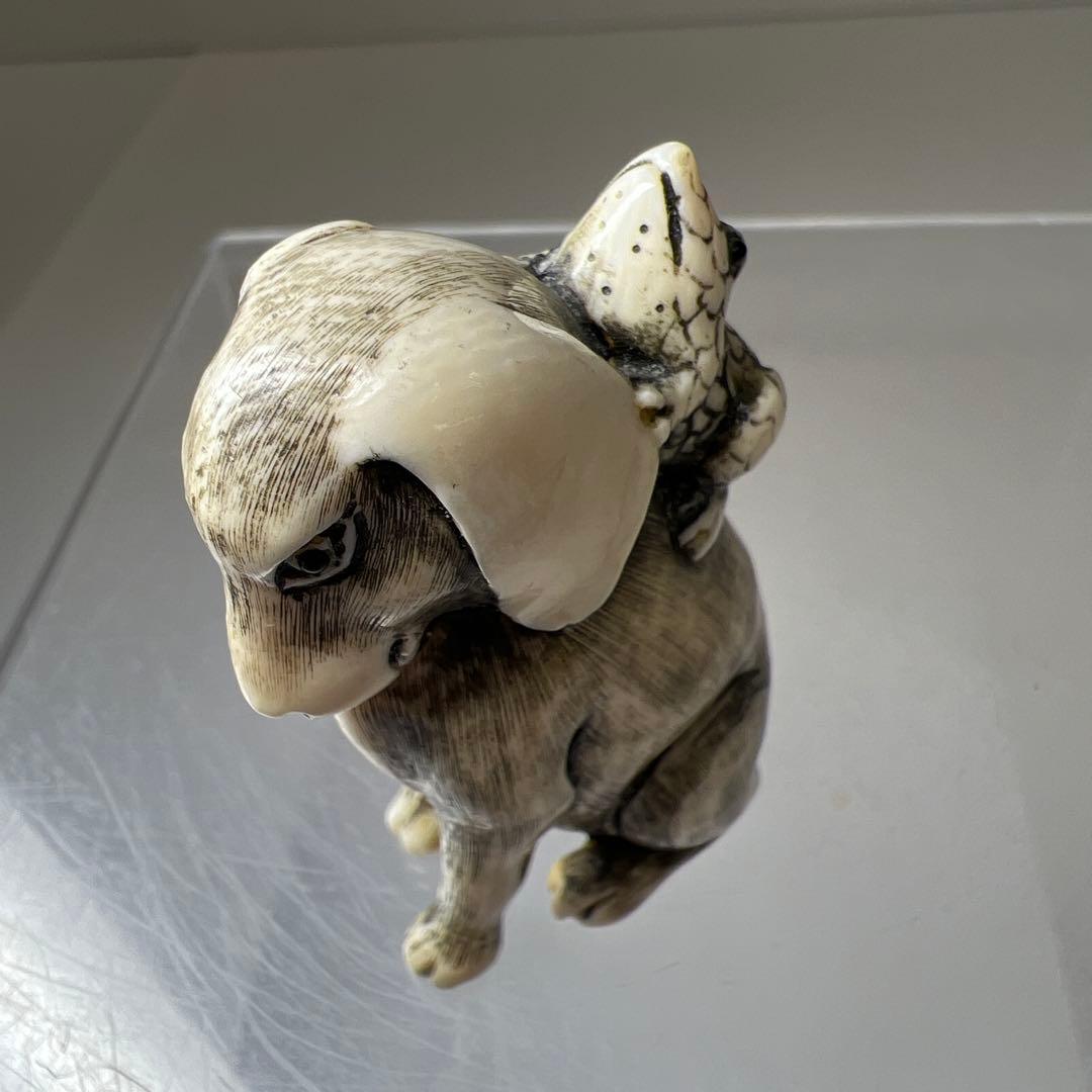 極上犬根付　29g 東Y8-0108☆2F