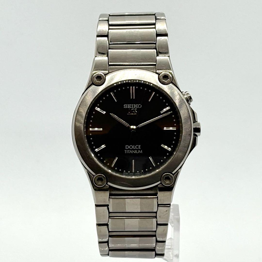 【稼働】SEIKO AGS DOLCE チタン メンズ腕時計 4M21