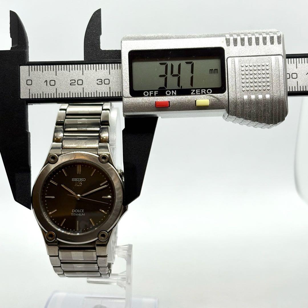 【稼働】SEIKO AGS DOLCE チタン メンズ腕時計 4M21
