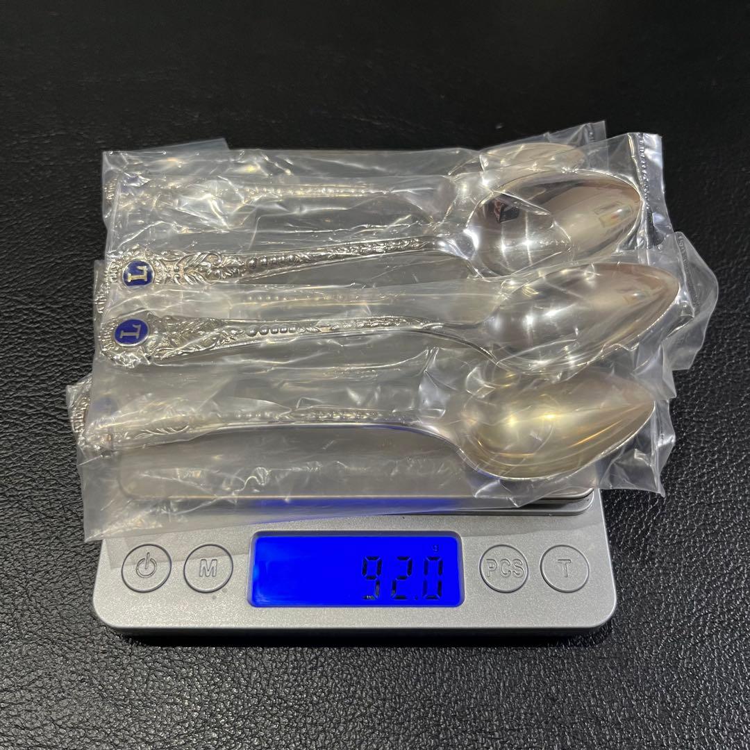 【美品】ライオンズクラブ　大阪尚美堂　「silver950 銀スプーン」　5点