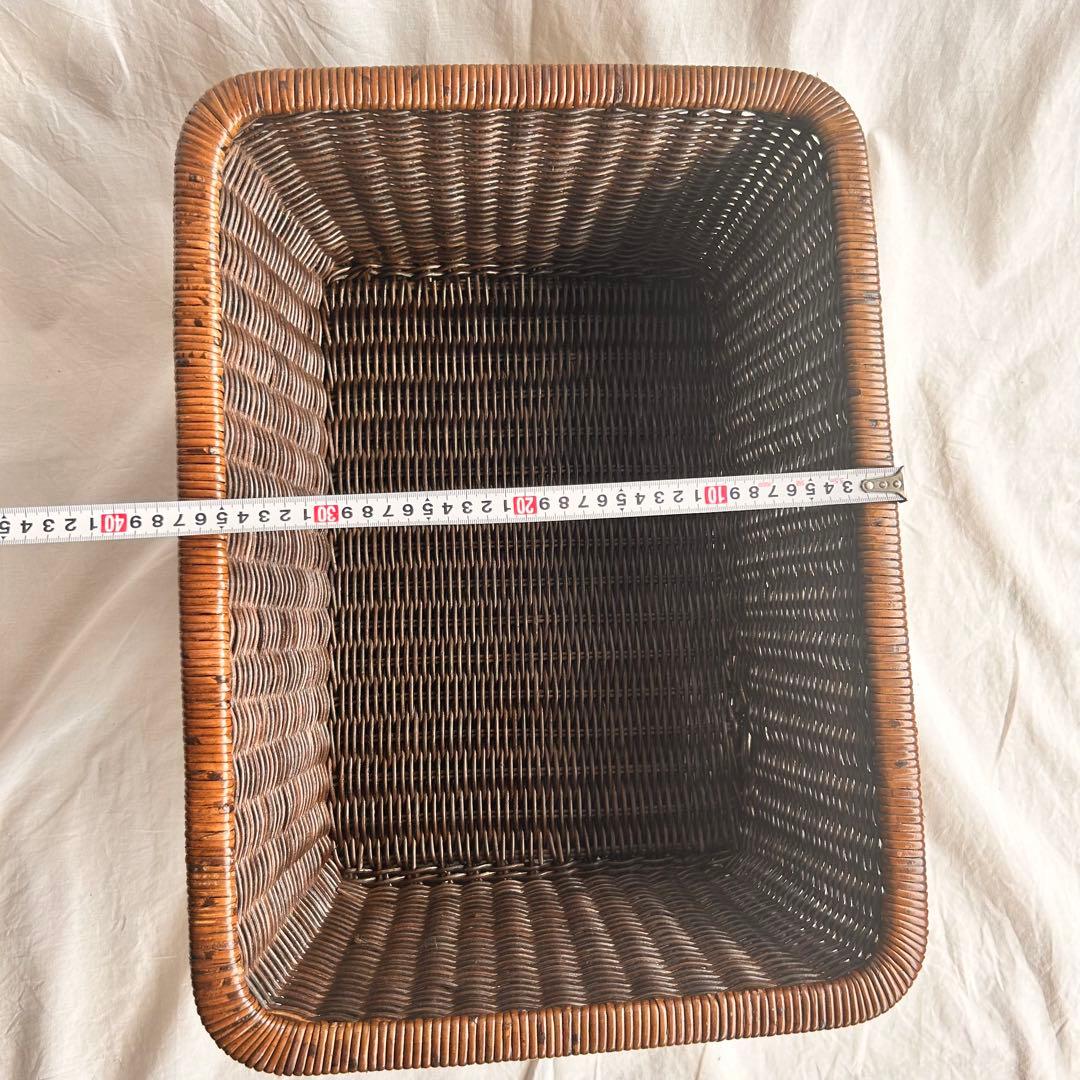 【新品】ラタンバスケット 4個セット おしゃれカゴ ブラック系
