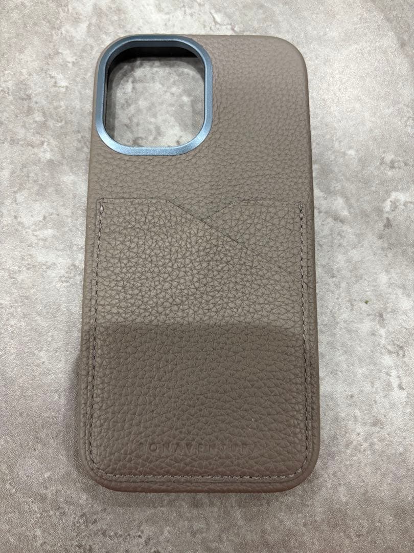 iPhone17ケースBONAVENTURAチャコールグレー バックカバーケース