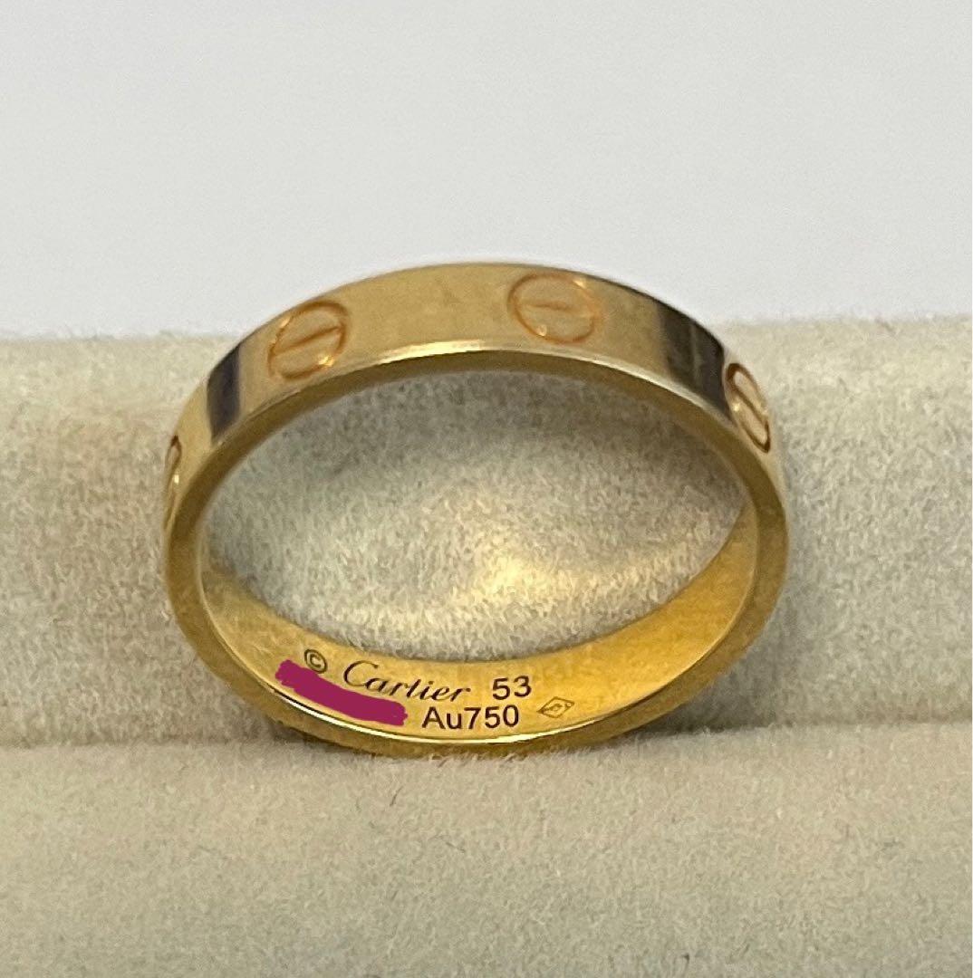 人気サイズ　カルティエ　ラブリング　サイズ53