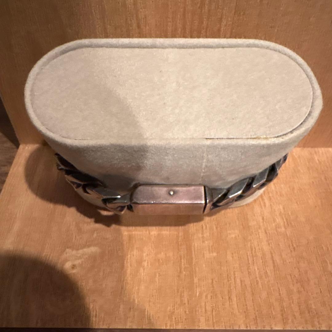 gucci ID ロゴプレート　極太　喜平 ブレスレット 925 バングル