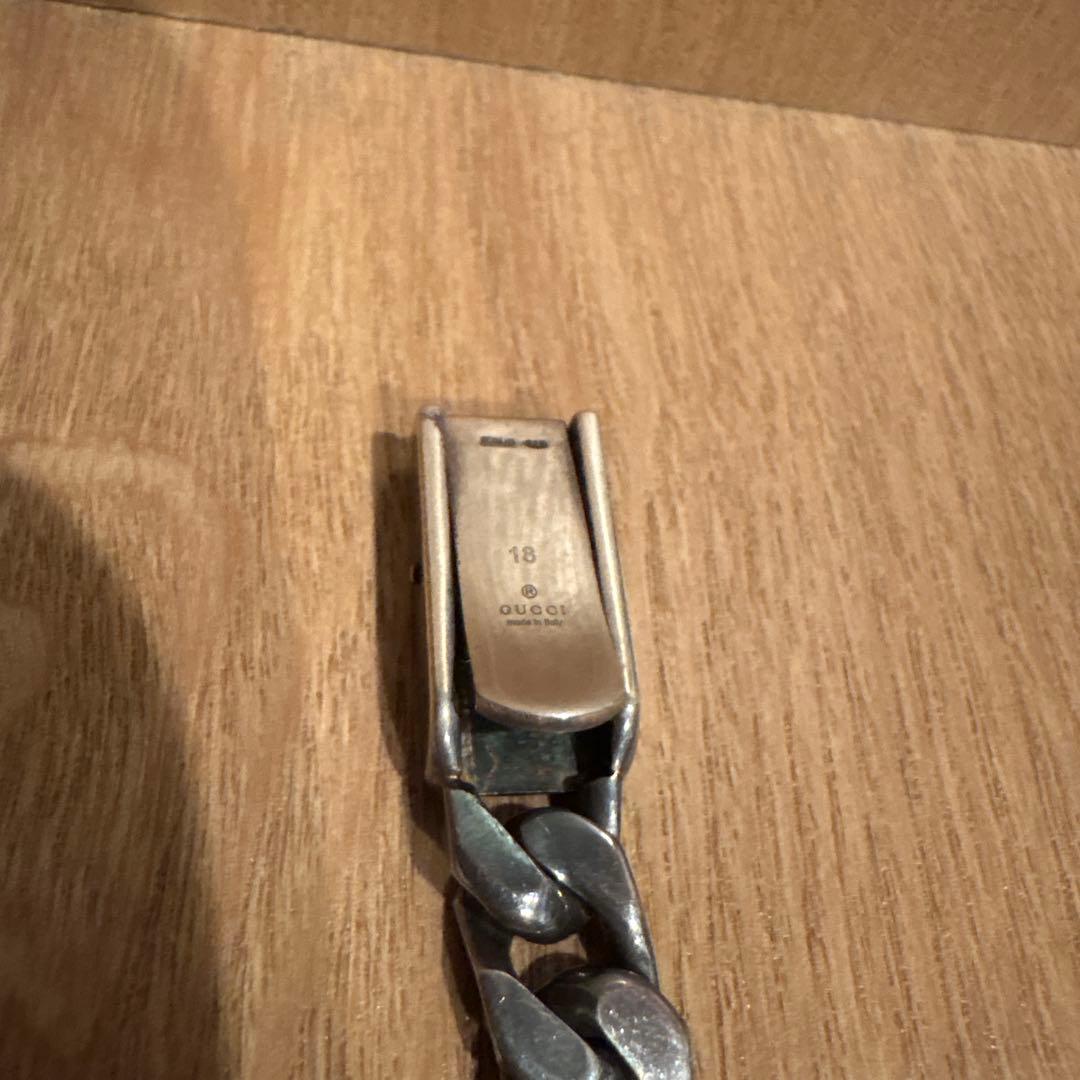 gucci ID ロゴプレート　極太　喜平 ブレスレット 925 バングル