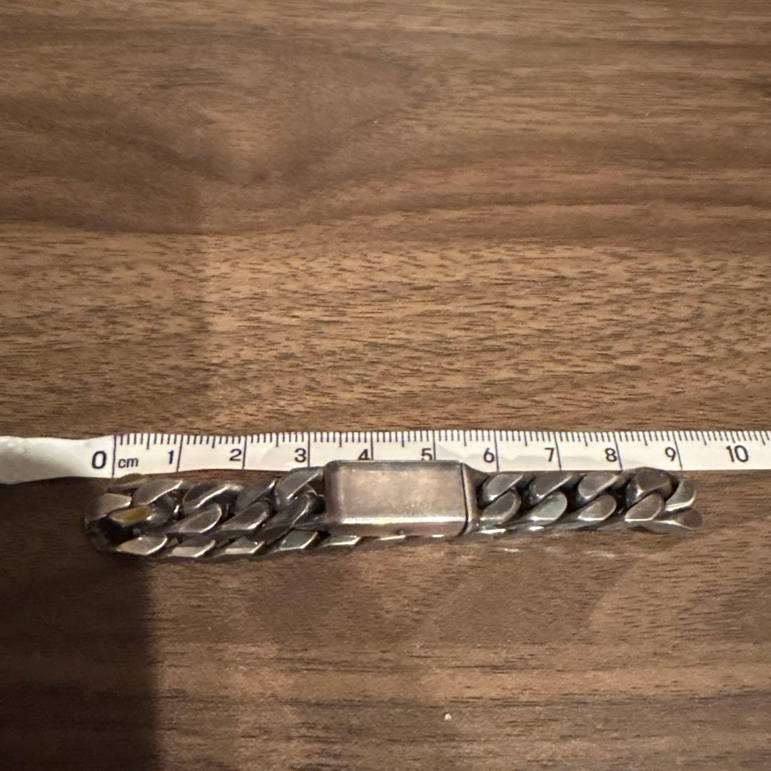 gucci ID ロゴプレート　極太　喜平 ブレスレット 925 バングル