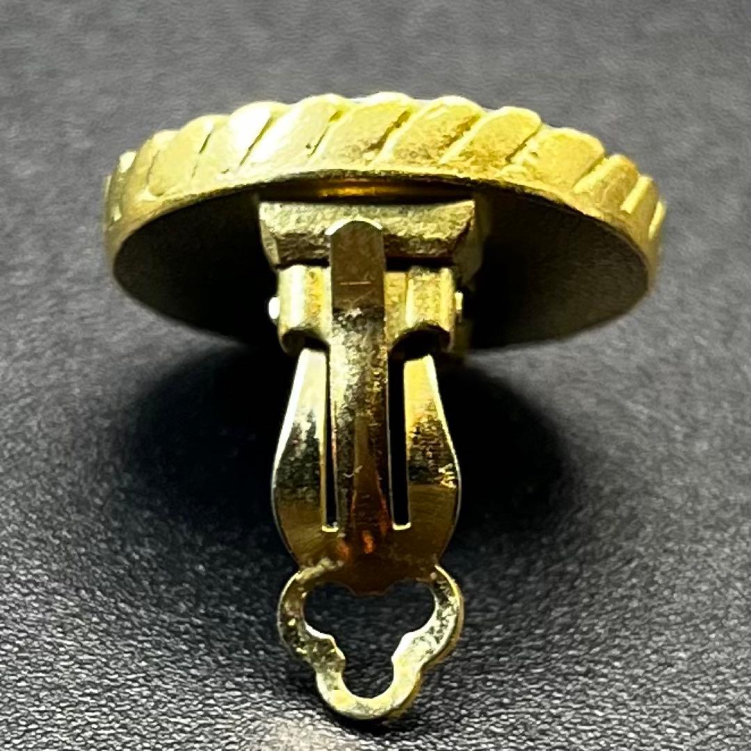 希少 ヴィンテージ 94A シャネル イヤリング ココマーク 金×黒 片耳のみ