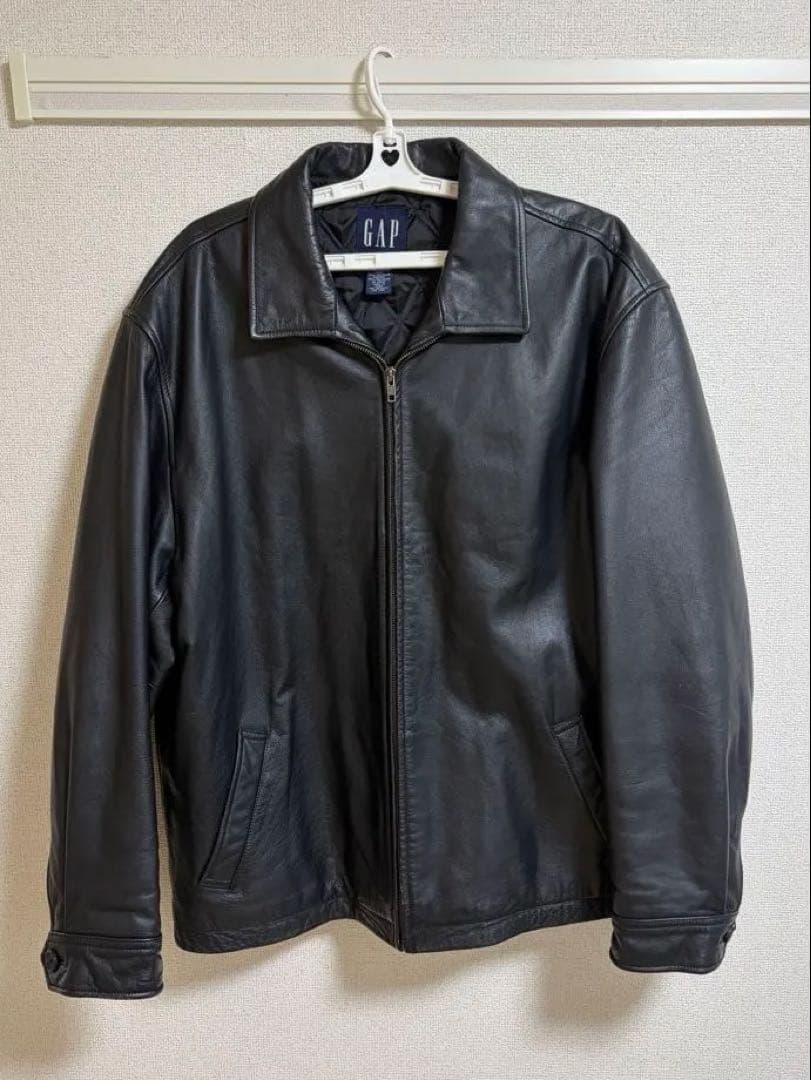 M*様 美品　Old GAP 黒 レザージャケット XL