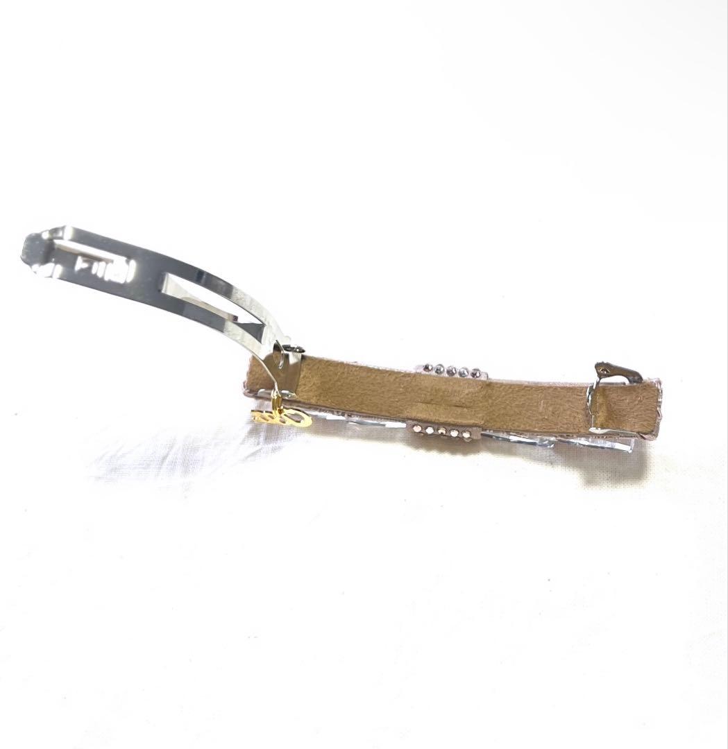 【新品未使用】COMPLEX BIZ バレッタ　リボン　ピンク　スワロフスキー