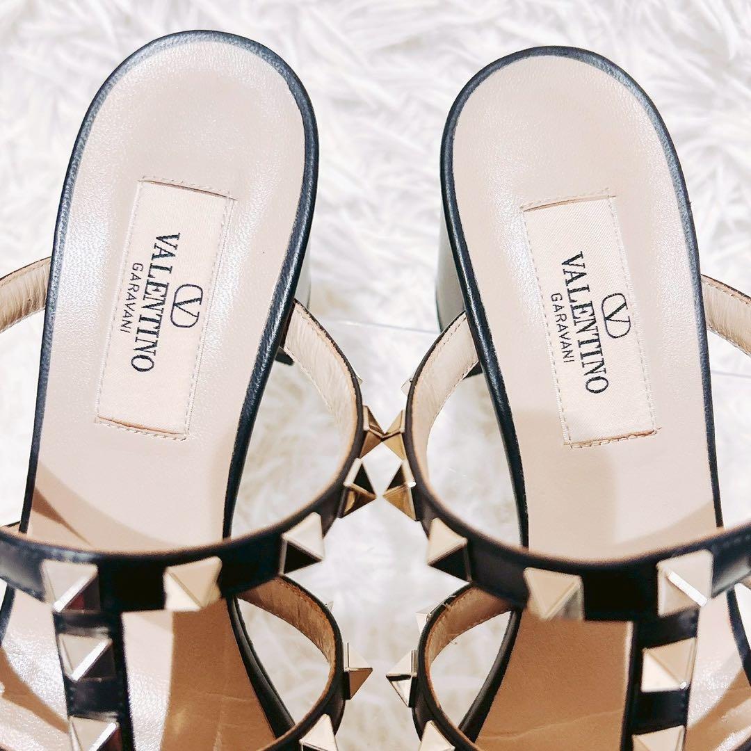現行　ヴァレンティノ　ロックスタッズ　サンダル　黒　36.5 定価134,200