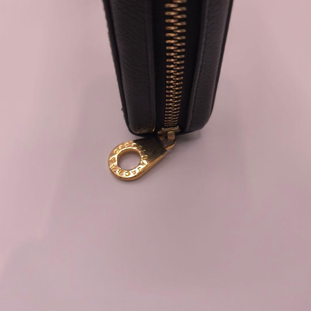 Castelb bajac ロゴ入り黒長財布 ゴールドファスナー