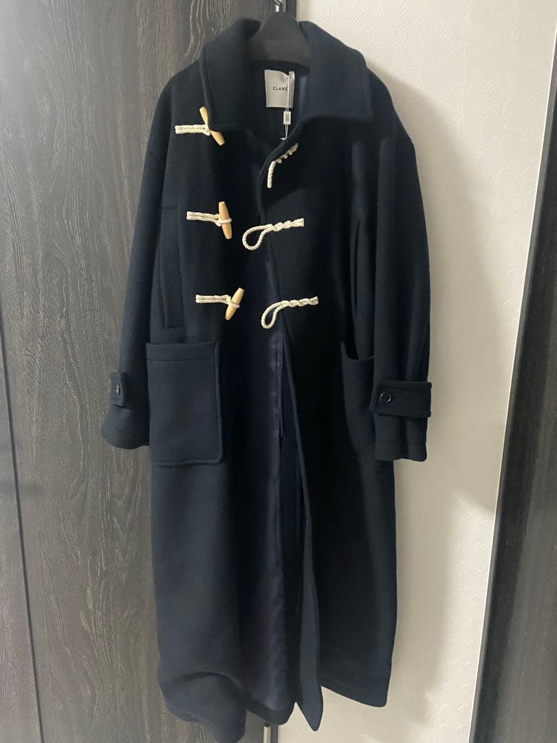 CLANE OVER MAXI DUFFLE COAT ネイビー