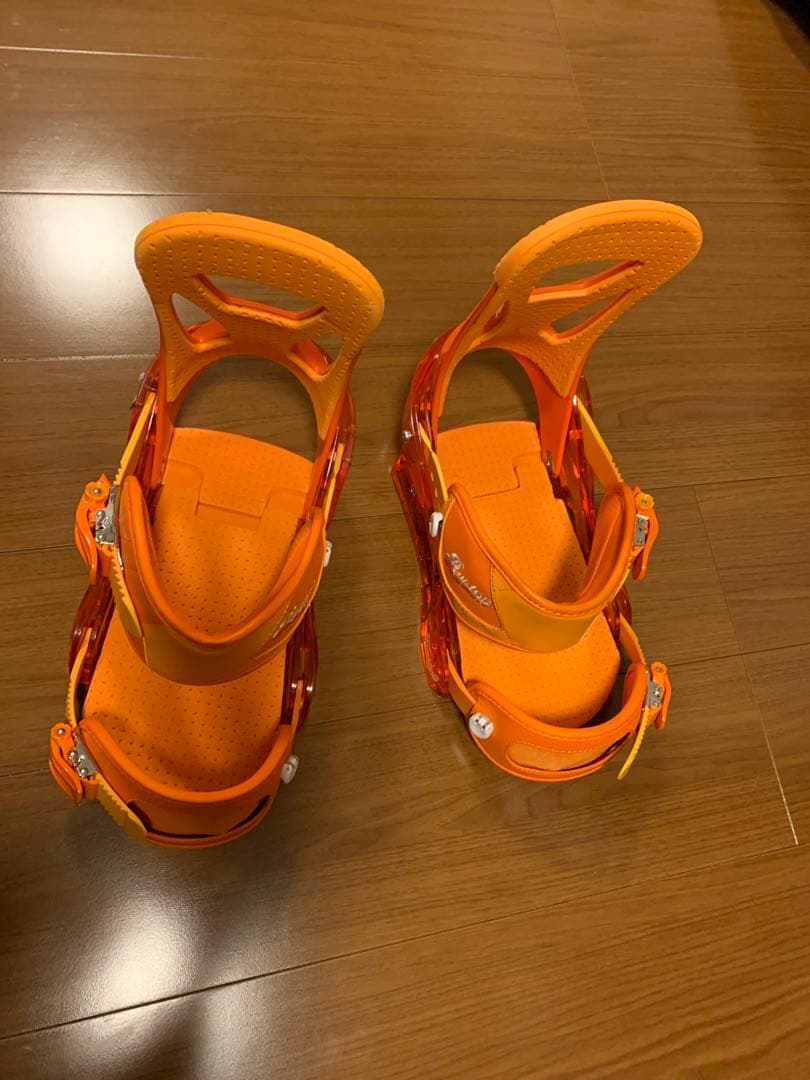 BURTON オレンジ スノーボード ビンディング