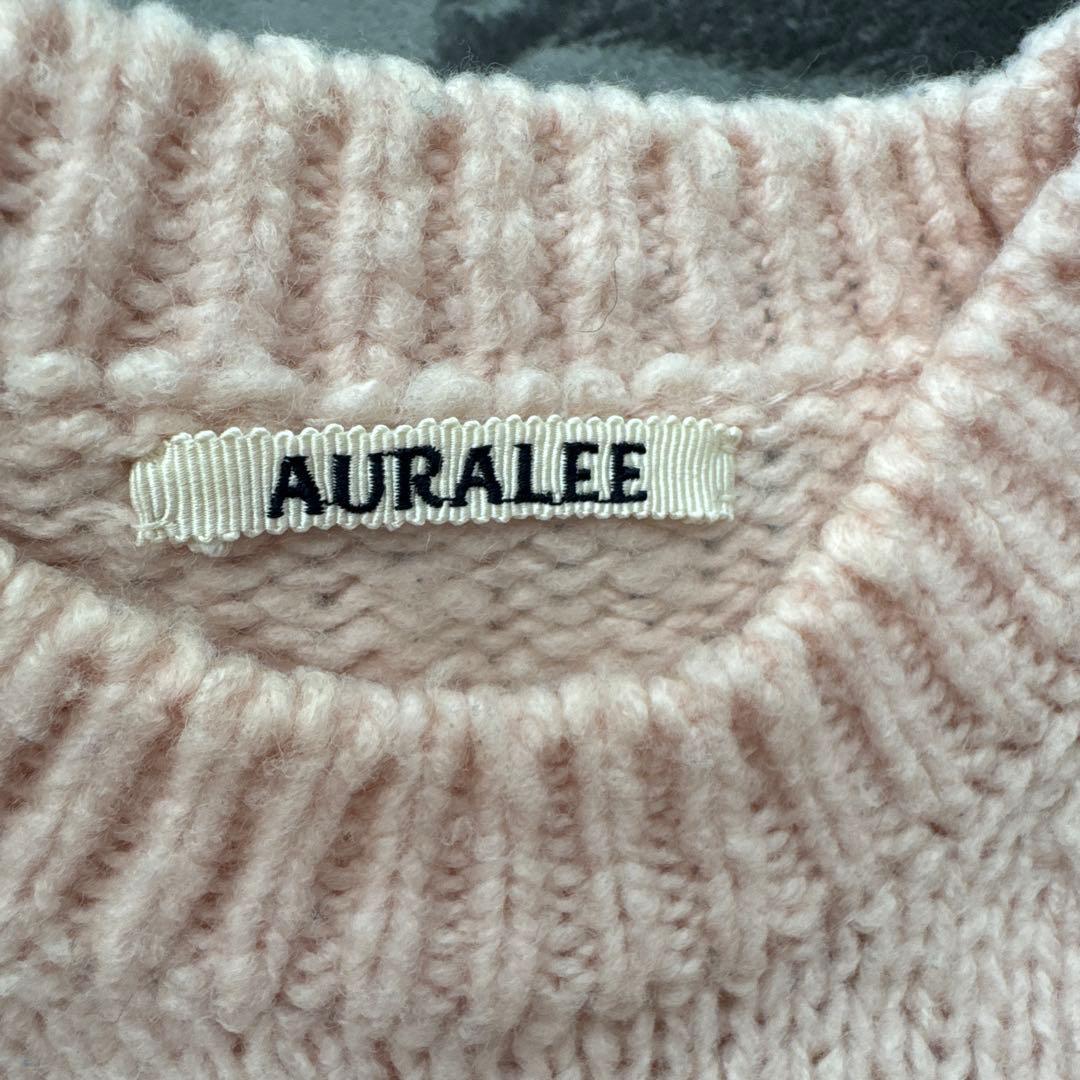 auralee ショート　ニット　ピンク　ウール