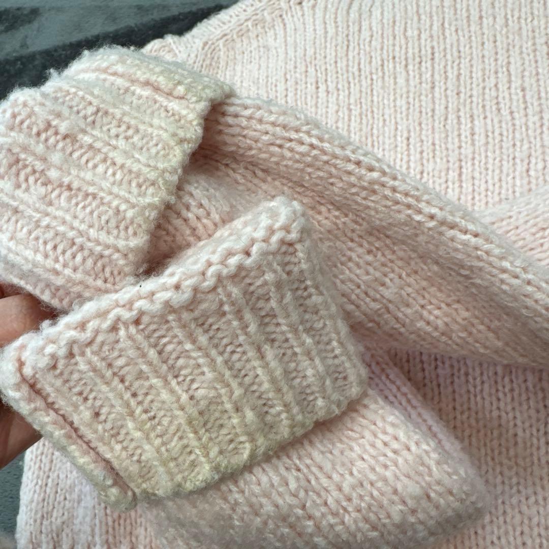 auralee ショート　ニット　ピンク　ウール