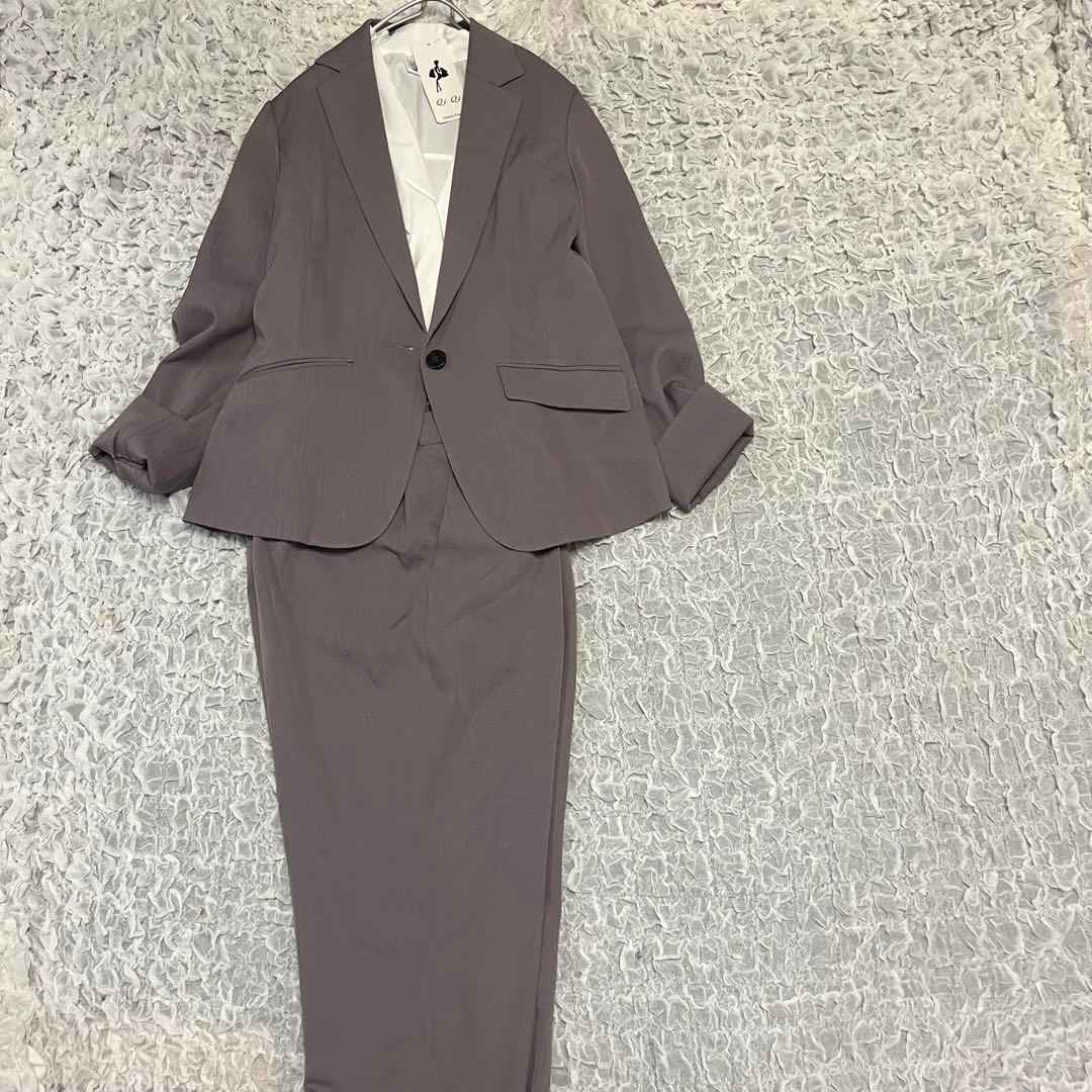 美品 大きいサイズ【エスプリミュール】パンツスーツ ストレッチ 軽量 通気性