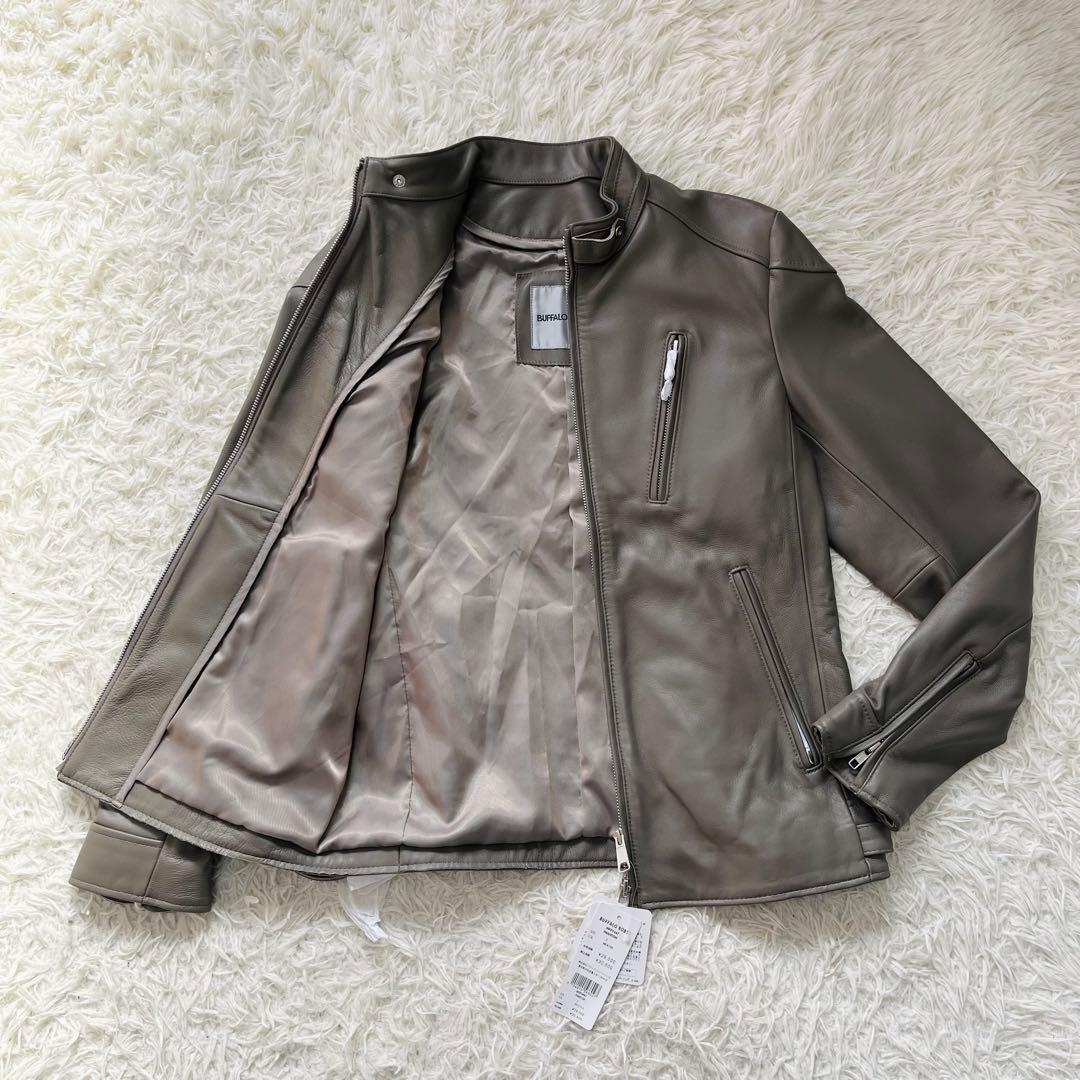 新品タグ付✨BUFFALO BOBS レザージャケット シングルライダース モカ