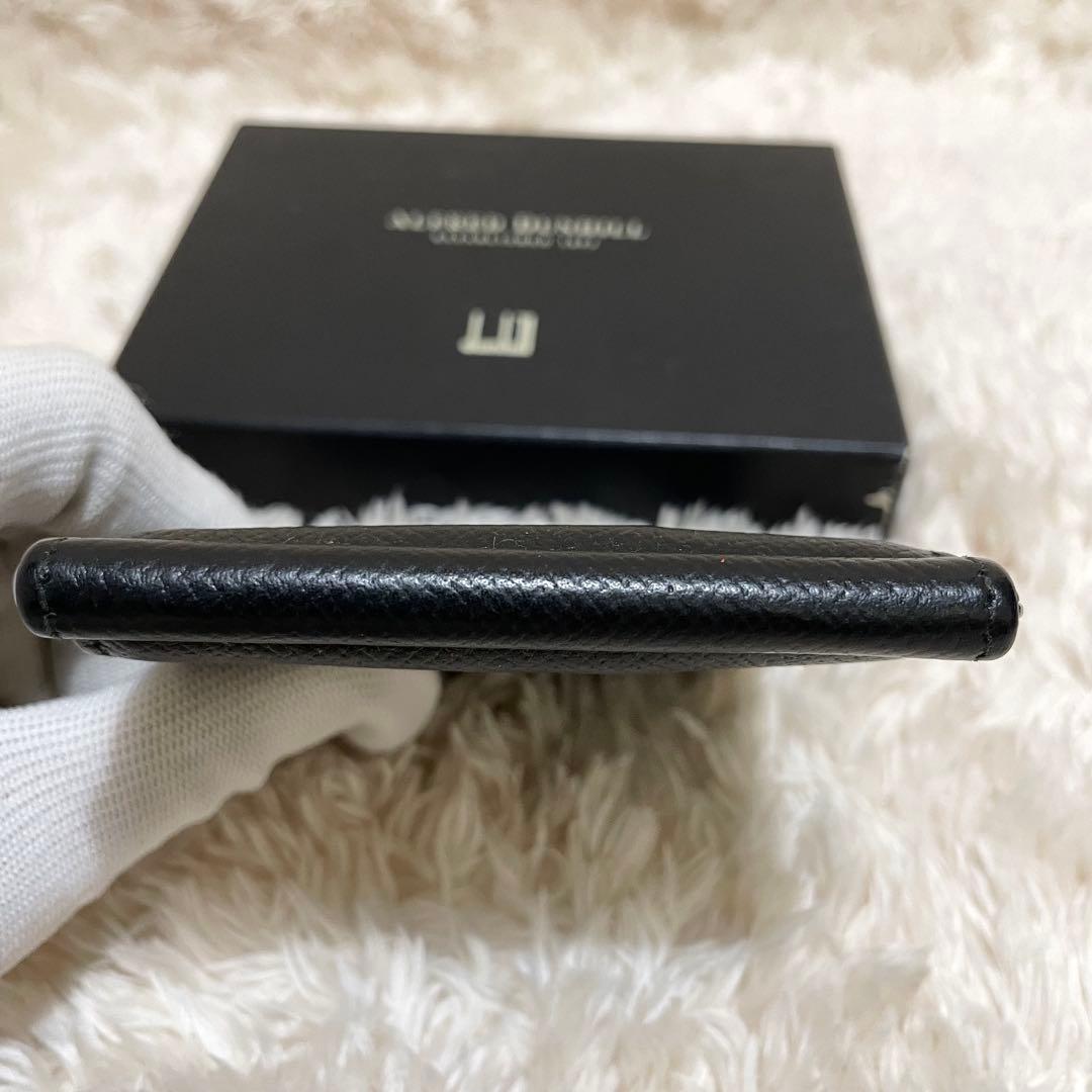 【箱付き美品】 ダンヒル　マネークリップ　レザー　ロゴ　カドガン　黒