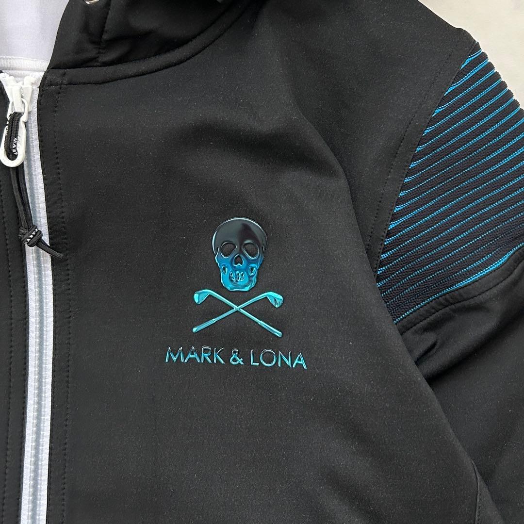 極美品 マークアンドロナ ジップアップパーカー フード ゴルフ ダブルジップ