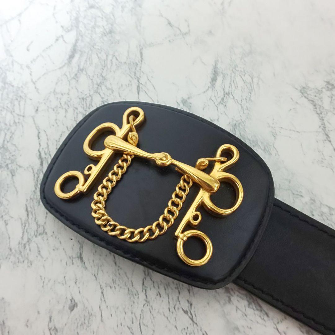 【極希少/美品】HERMES ヴィンテージ エンブレムバックル レザーベルト