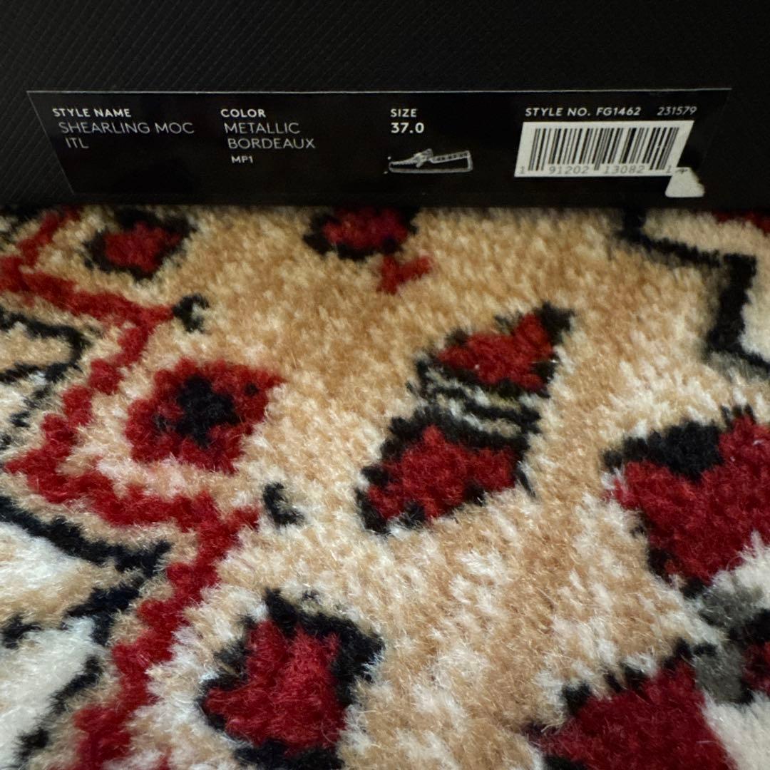 COACH バーガンディ スタッズ モカシン