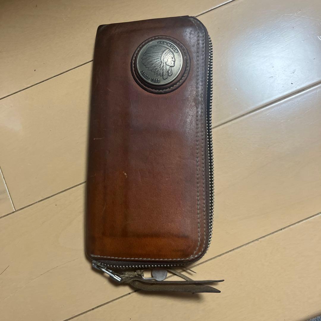 RED MOONレザー長財布 インディアンヘッド