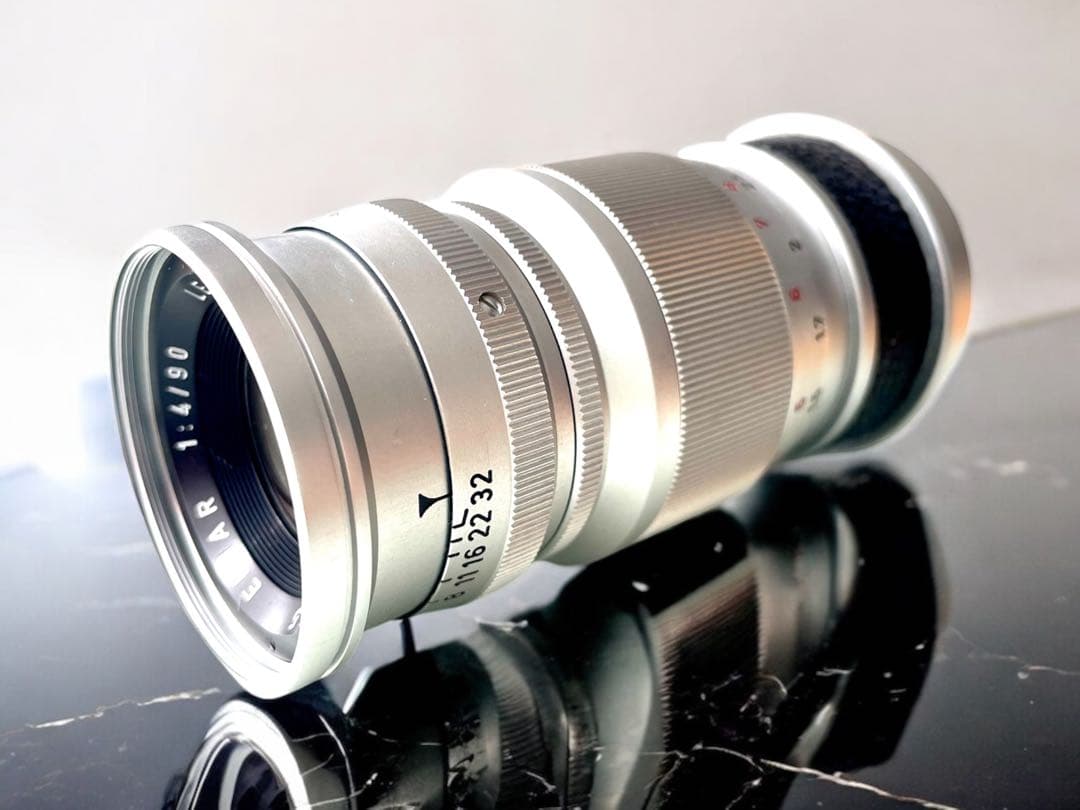 【OH済&ライカ&希少】エルマー90㎜　後期メートル/フィート併記型