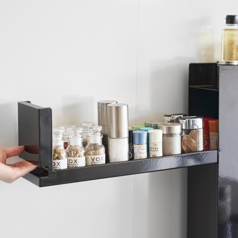 tower 隠せる調味料ラック 2段 ブラック 山崎実業 4335 タワー 黒