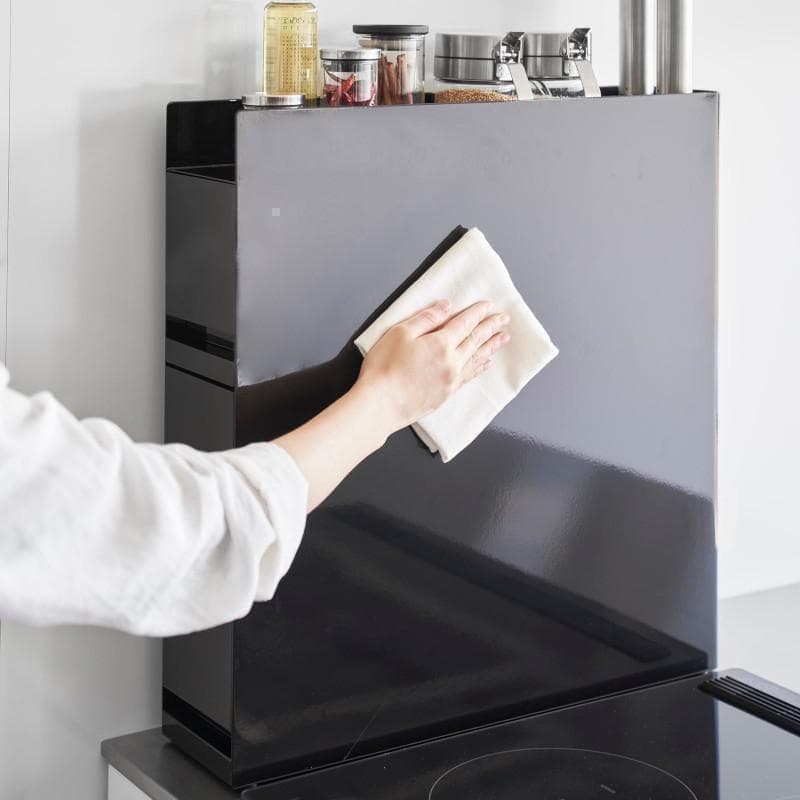 tower 隠せる調味料ラック 2段 ブラック 山崎実業 4335 タワー 黒