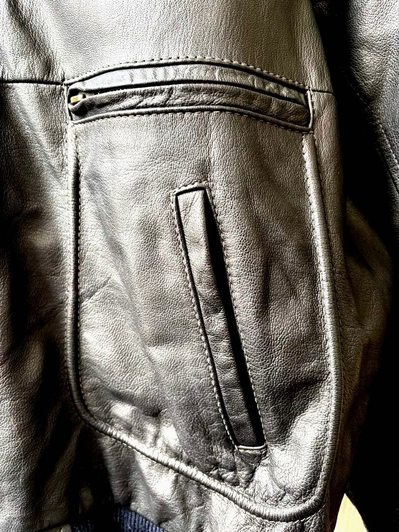 EURO STYLE ブラックレザージャケット　XL