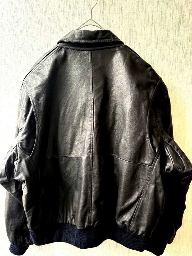 EURO STYLE ブラックレザージャケット　XL