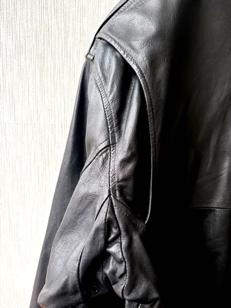 EURO STYLE ブラックレザージャケット　XL