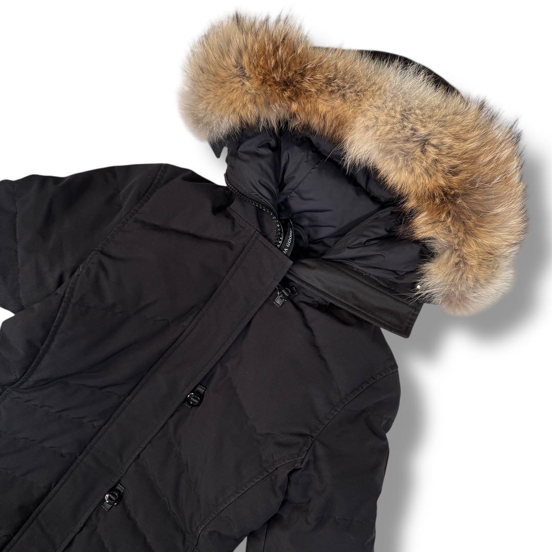 カナダグース ロレッタパーカー 2way Aライン ダウンコート ブラック XS