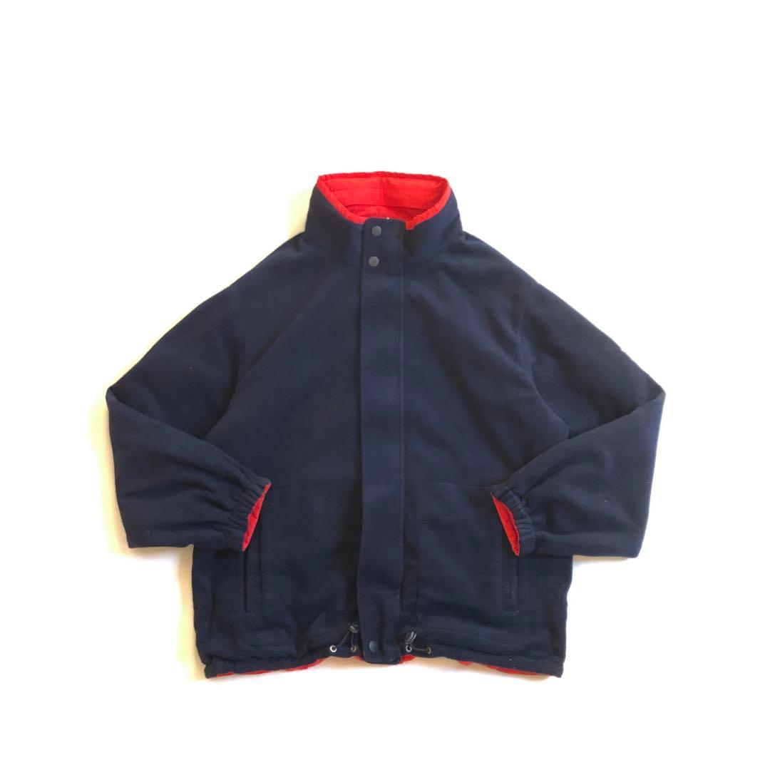NAUTICA 00s ナイロン フリース リバーシブル ジャケット